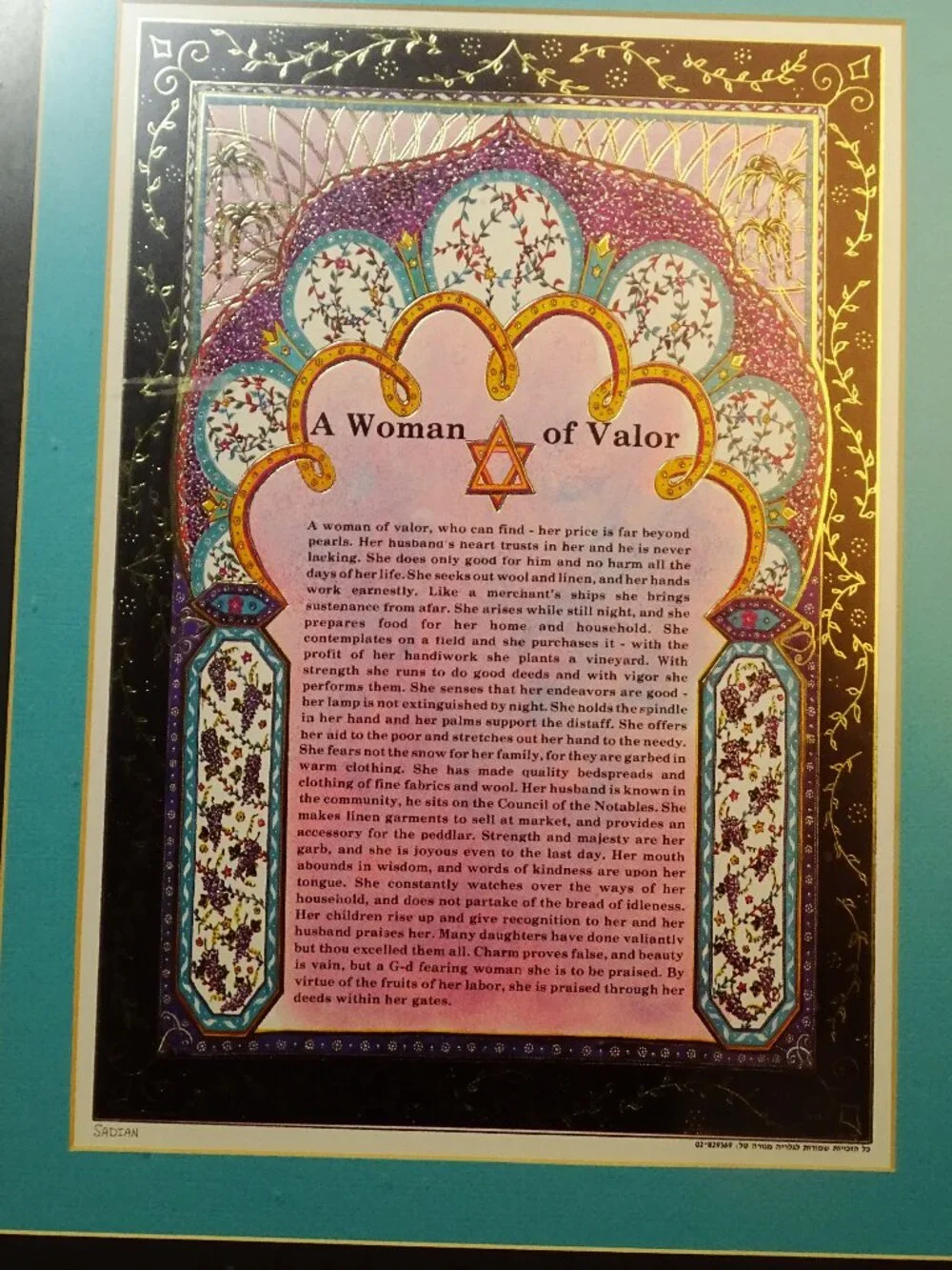 Woman of Valor Beautifully Colored Framed